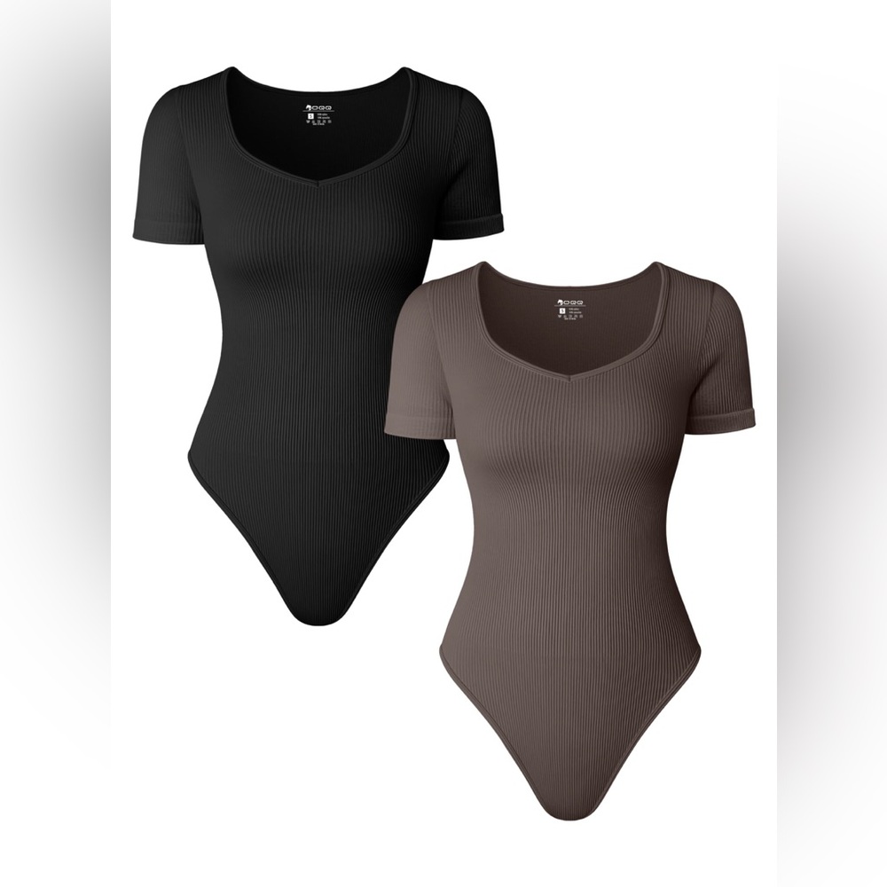 OQQ Women 2 Piece Bodysuits